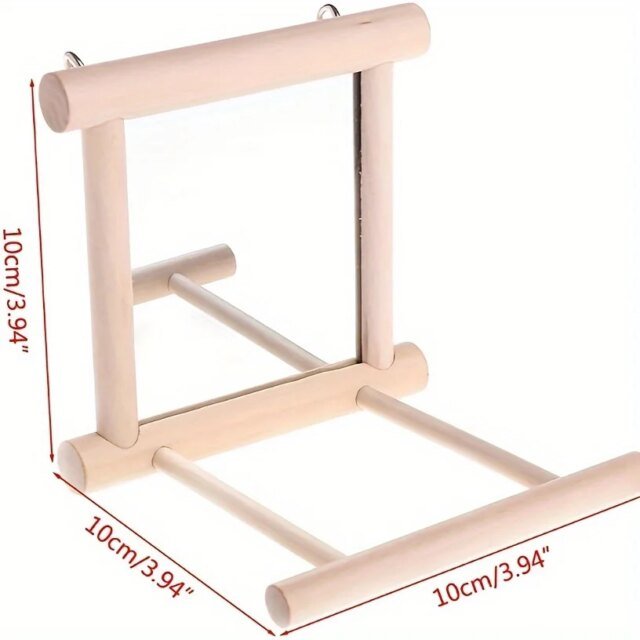 Balançoire miroir interactive pour petits perroquets | accessoire parfait pour perruches – Image 3