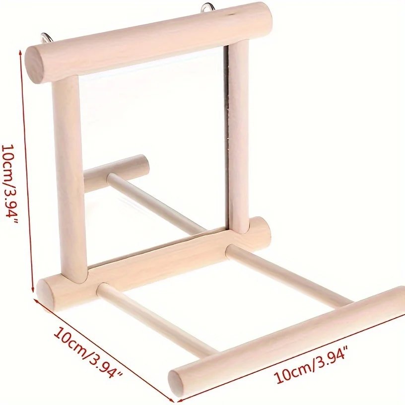 Balançoire miroir interactive pour petits perroquets, accessoire parfait pour perruches, aras, griffes africaines, perruches, 1 pièce
