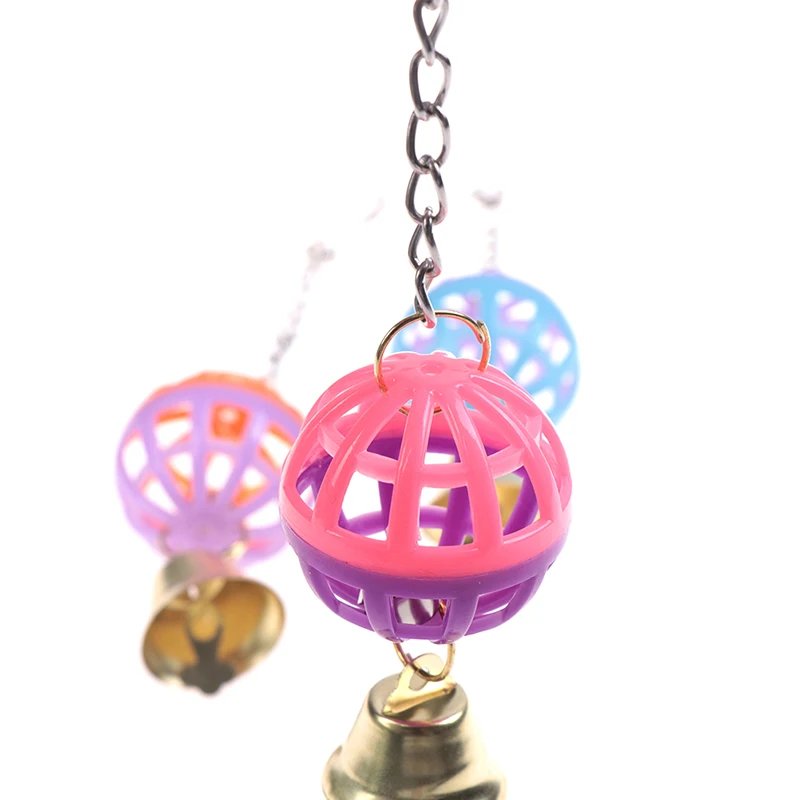 Jouets pour oiseaux de compagnie mignons, perruche d'escalade, morsure, mâcher avec frontal swing, cloche, balle, fournitures pour animaux de compagnie