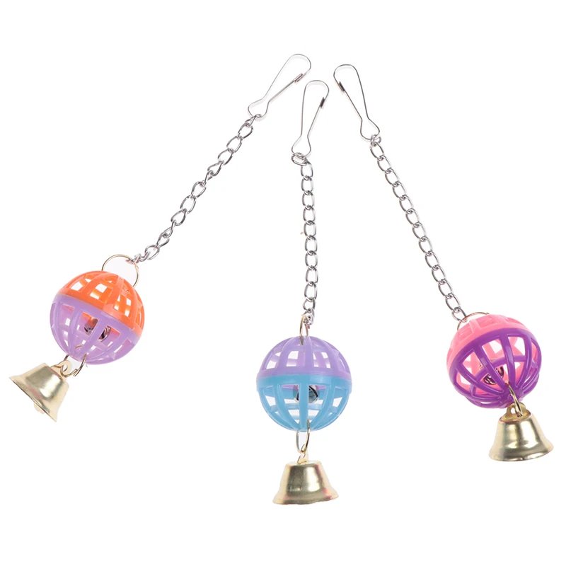 Jouets pour oiseaux de compagnie mignons, perruche d'escalade, morsure, mâcher avec frontal swing, cloche, balle, fournitures pour animaux de compagnie