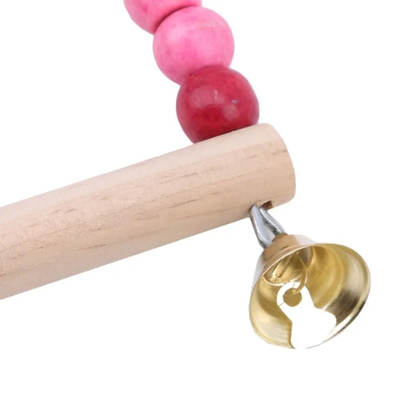 Jouet balançoire en bois pour oiseaux, perchoir perroquet, support de jeu avec perles ChFukjos, aire de jeux pour perruches