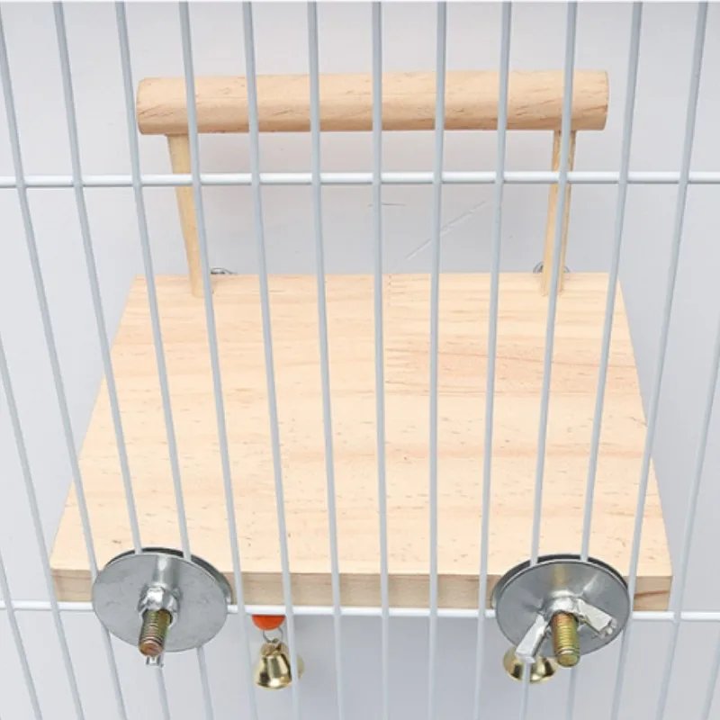 Jouet balançoire en bois pour oiseaux, perchoir perroquet, support de jeu avec perles ChFukjos, aire de jeux pour perruches