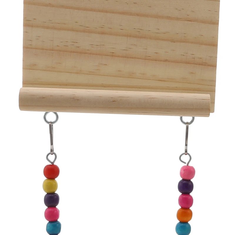 Jouet balançoire en bois pour oiseaux, perchoir perroquet, support de jeu avec perles ChFukjos, aire de jeux pour perruches