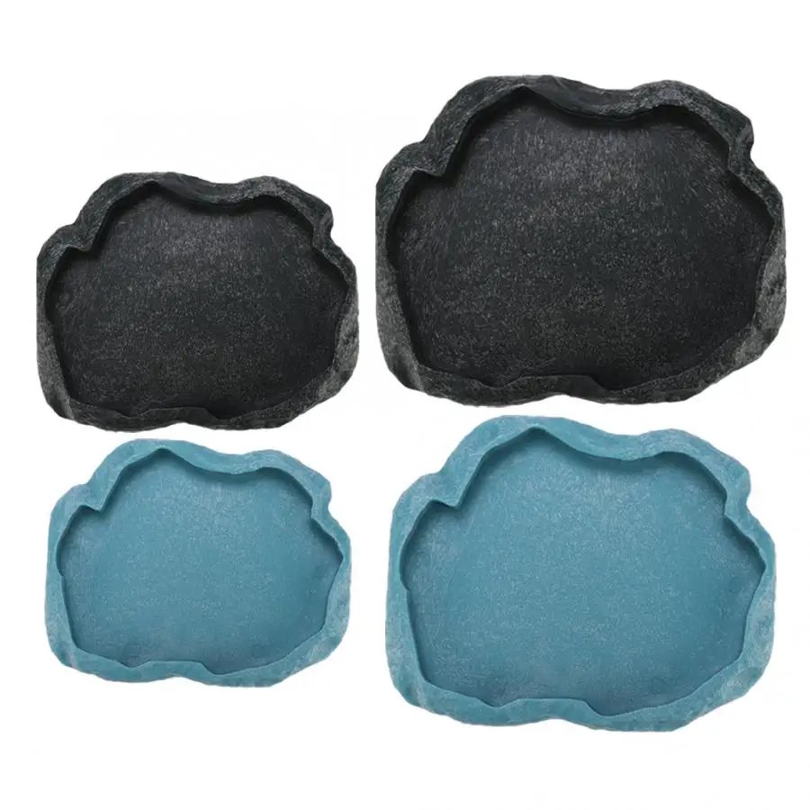 Filles d'alimentation en résine pour animaux de compagnie, bol pour animaux de compagnie, pot d'eau non cubique, reptile, tortue, tortue, scorpion, lézard, crabe, outil