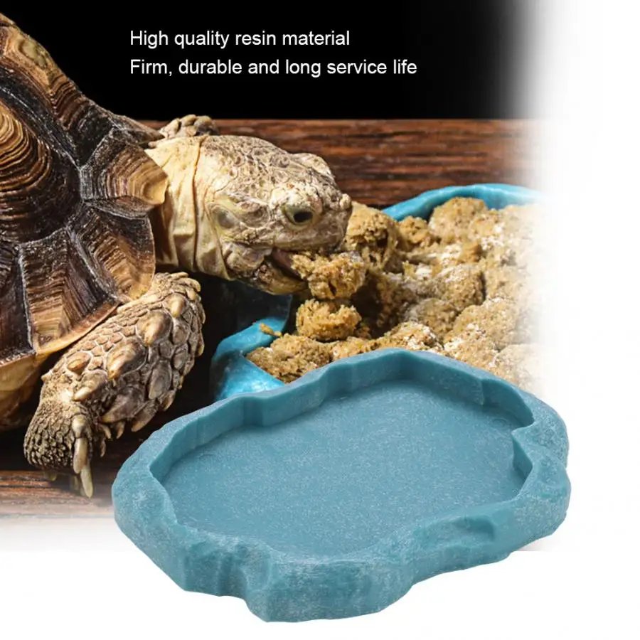 Filles d'alimentation en résine pour animaux de compagnie, bol pour animaux de compagnie, pot d'eau non cubique, reptile, tortue, tortue, scorpion, lézard, crabe, outil