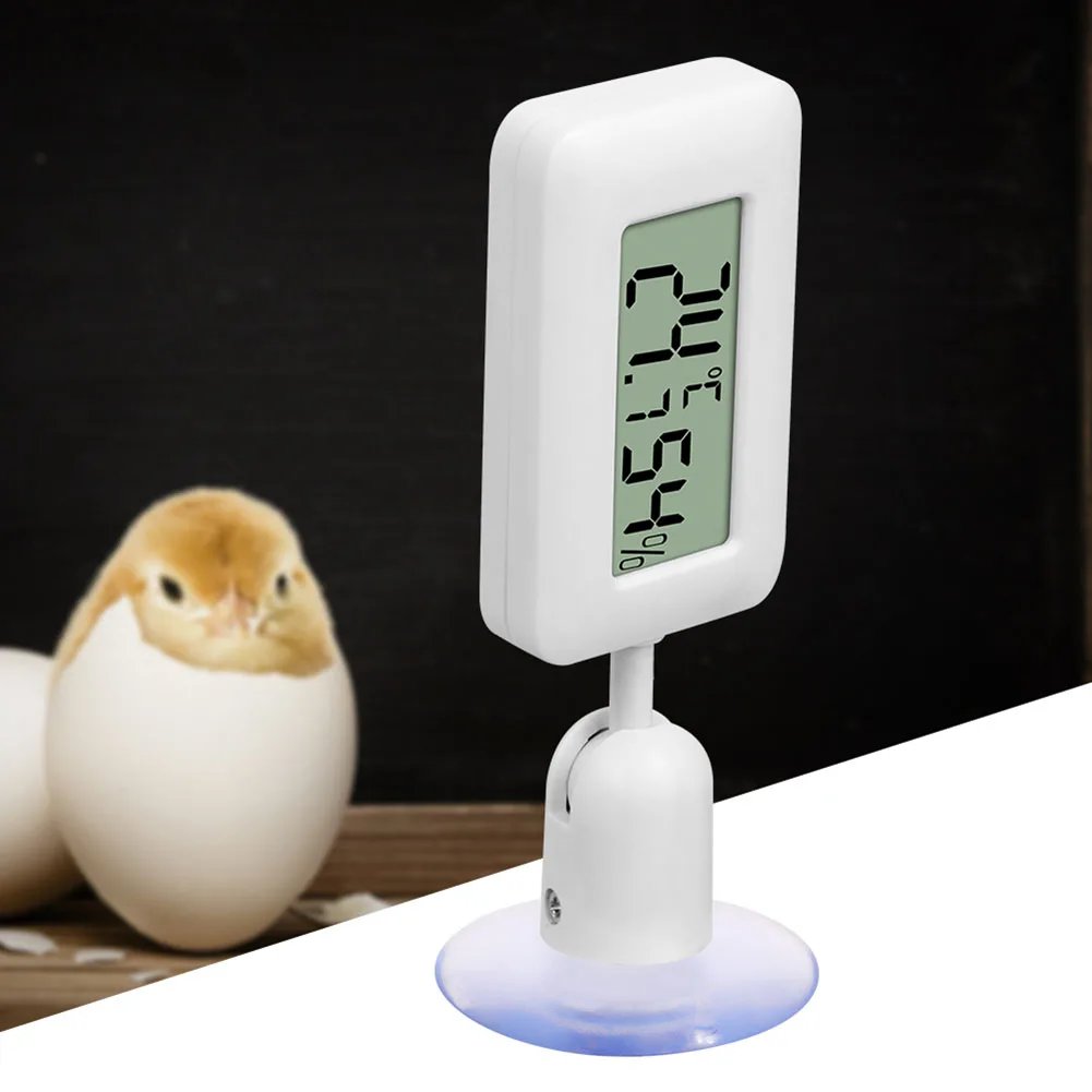 Therye.com-Hygromètre numérique pour reptile avec ventouse, température et humidité pour animaux de compagnie, accessoires de terrarium