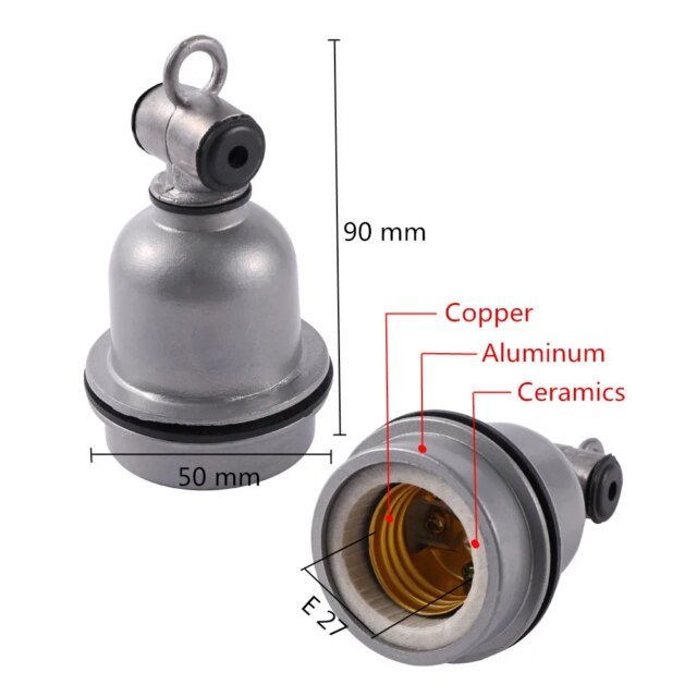 1 Pc E27 Reptile Pet Lézard Lampe Chauffante Norme Européenne Prise Fil Piggy Poulet Couvaison Spirale Chauffage Lampe Socket – Image 2
