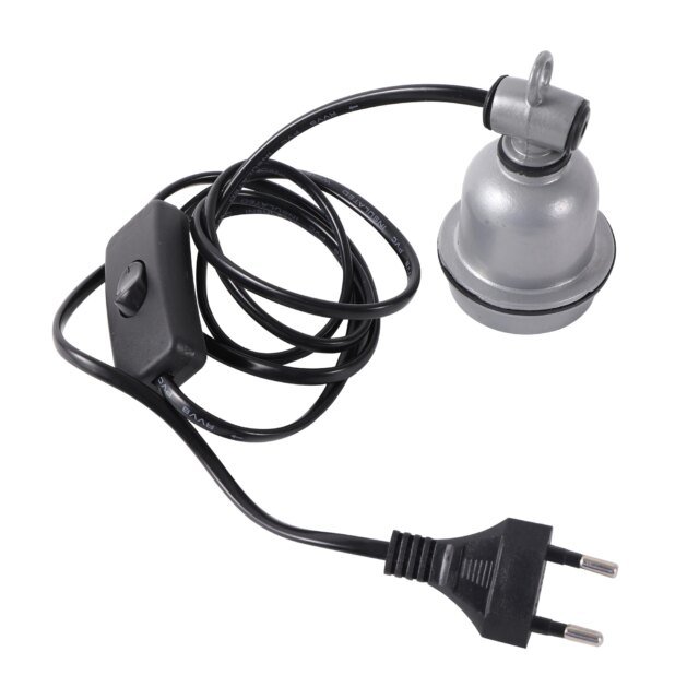 1 Pc E27 Reptile Pet Lézard Lampe Chauffante Norme Européenne Prise Fil Piggy Poulet Couvaison Spirale Chauffage Lampe Socket