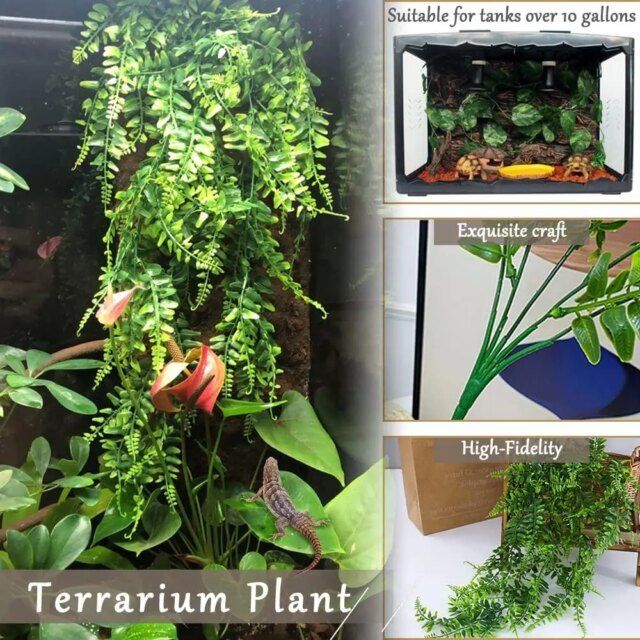 Feuilles en plastique flexibles suspendues pour les plantes reptiles – Image 5