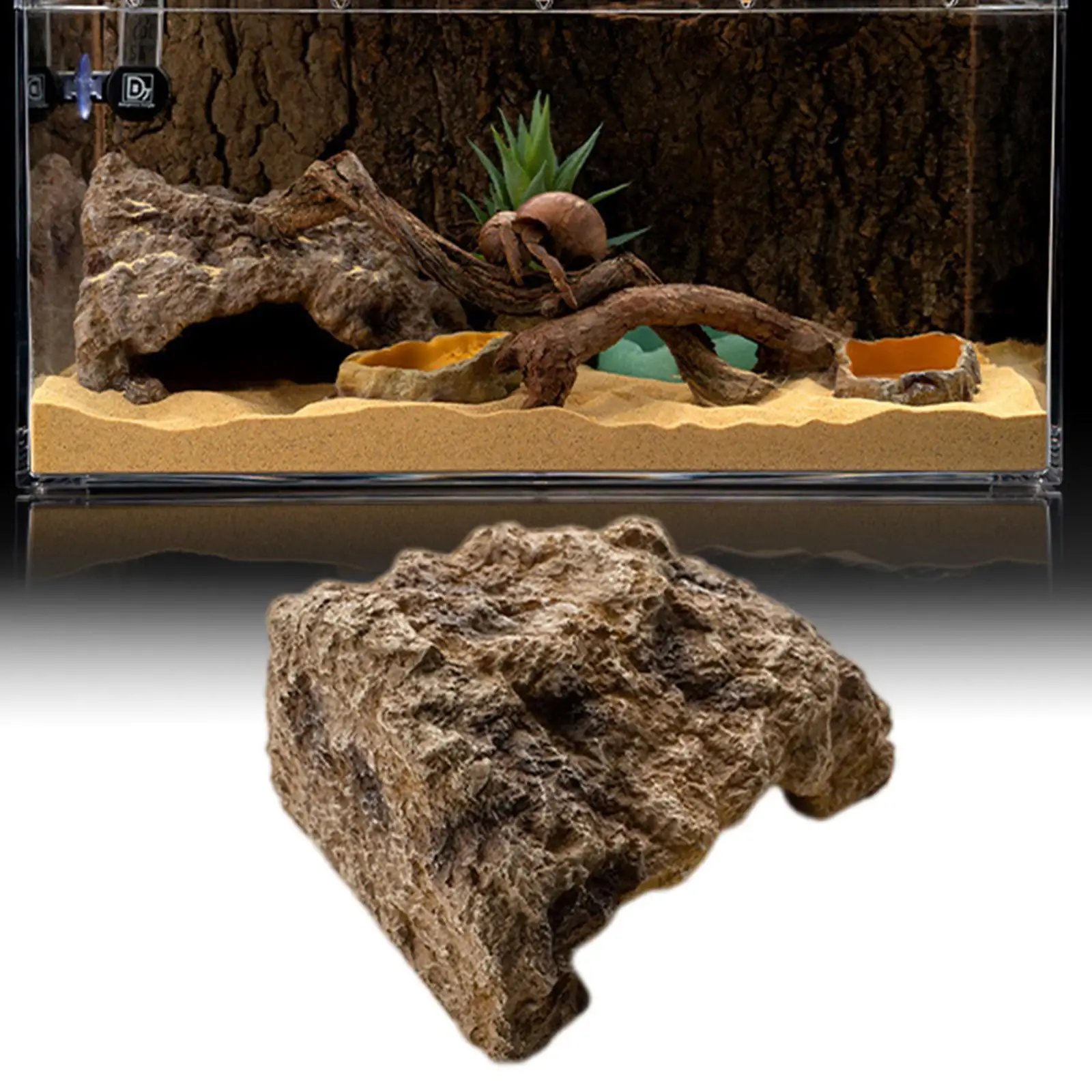 Cache-reptiles de simulation pour la diversification, accessoires de décoration, abri