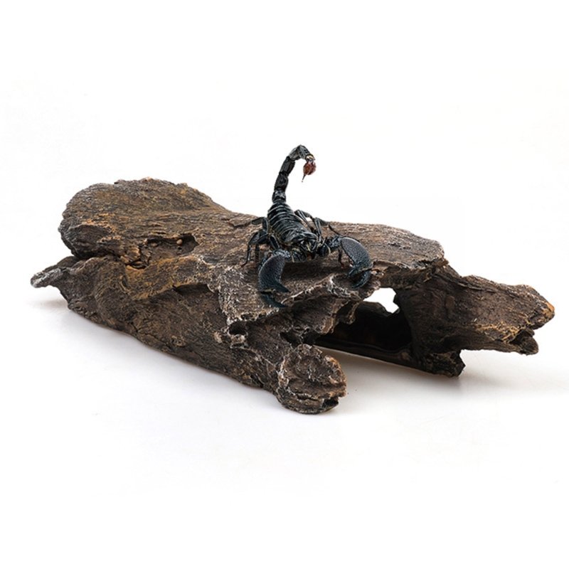 Résine Reptiles Hideout DIY Résine Fish Tank Aquarium Artificiel Tronc D'arbre Simulation Tronc D'arbre pour Reptiles Abri