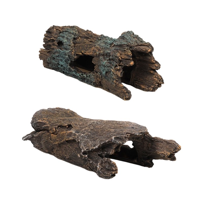 Résine Reptiles Hideout DIY Résine Fish Tank Aquarium Artificiel Tronc D'arbre Simulation Tronc D'arbre pour Reptiles Abri