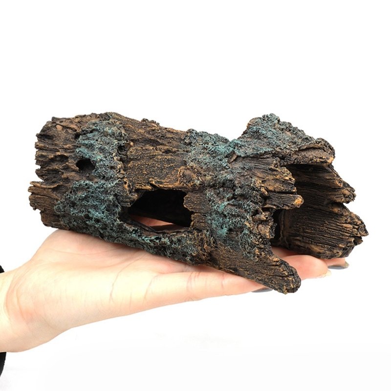 Résine Reptiles Hideout DIY Résine Fish Tank Aquarium Artificiel Tronc D'arbre Simulation Tronc D'arbre pour Reptiles Abri