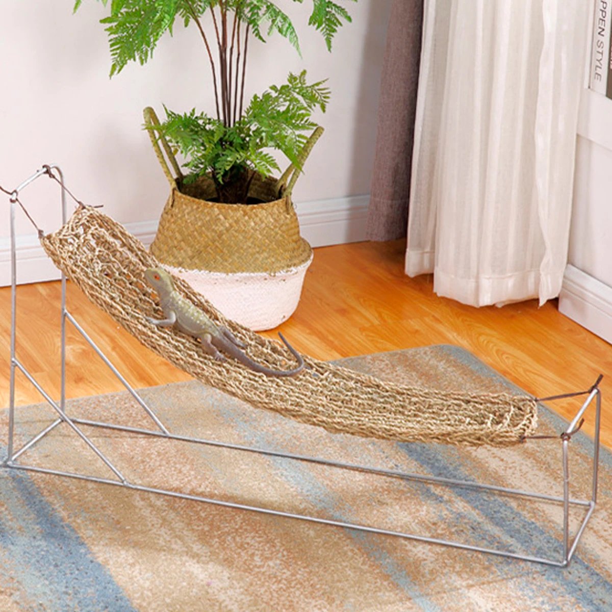 Décoration de terrarium de hamac de reptile, tapis d'oiseaux, chaise longue de lézard, petits crabes ermites, lit de Grovos, fournitures pour animaux de compagnie